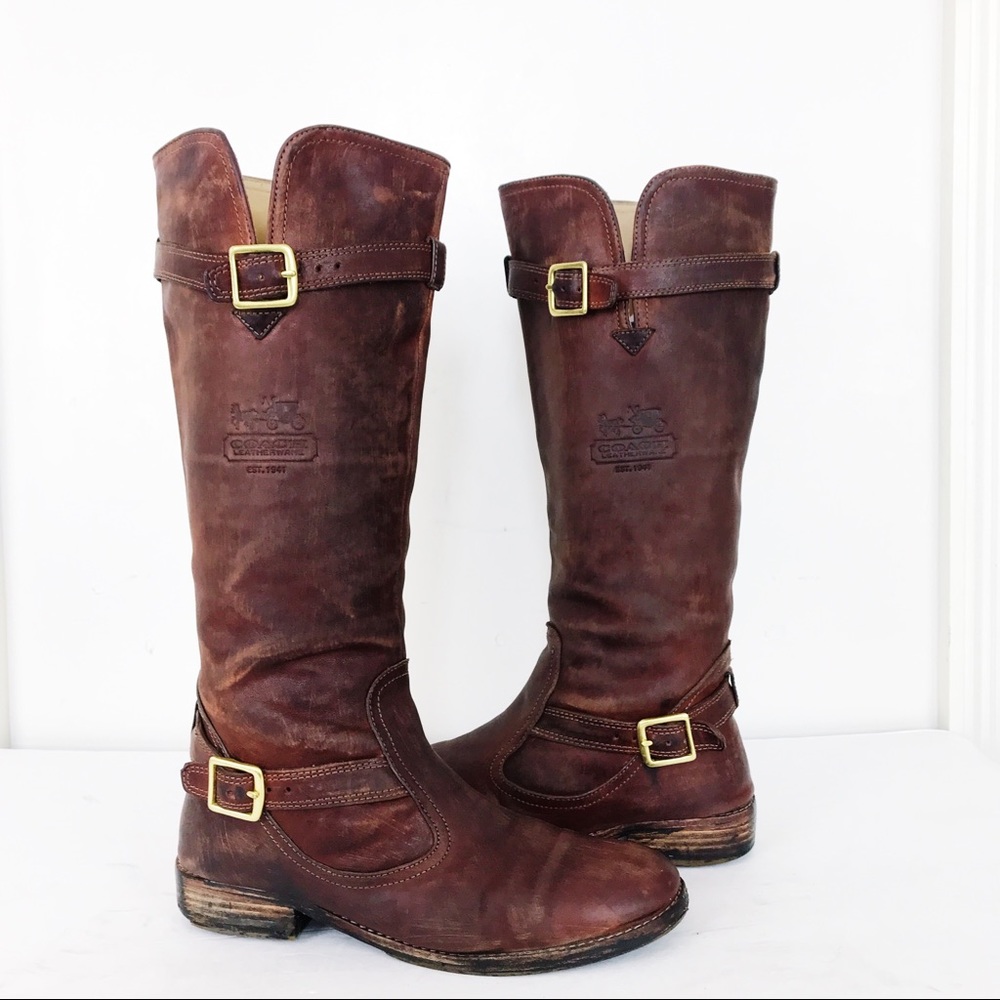 Coach Intentionally Distressed Whitley Riding Boot - Picture 3 of 8